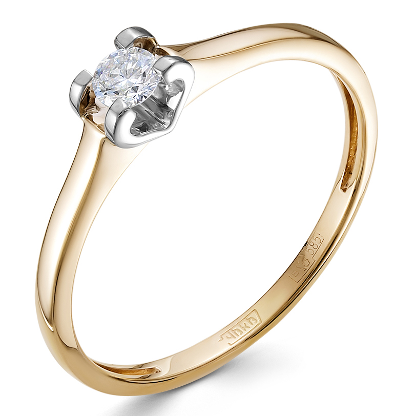Кольцо, золото, бриллиант, 1-11-1143-101